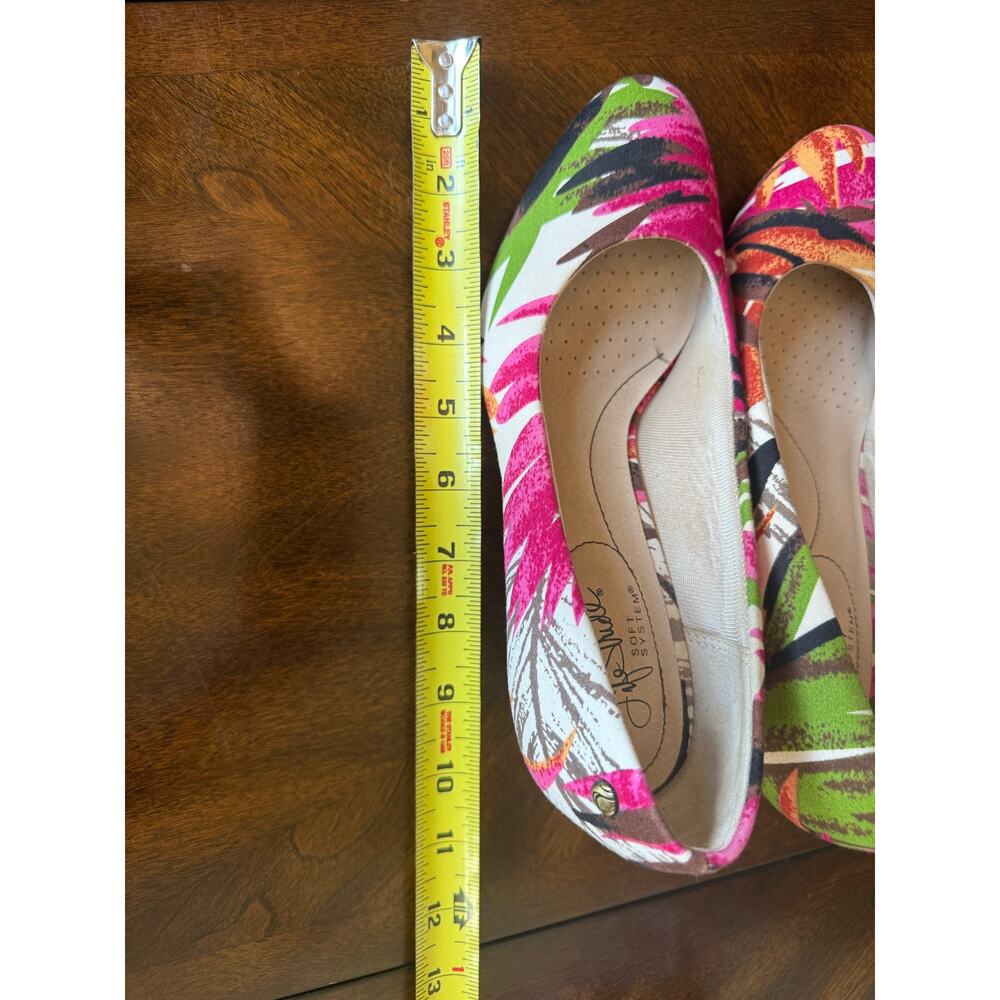 LifeStride Women Paris Pumps 7M Pink Green Tropical Floral Slip On Heels Comfort - Picture 16 of 16